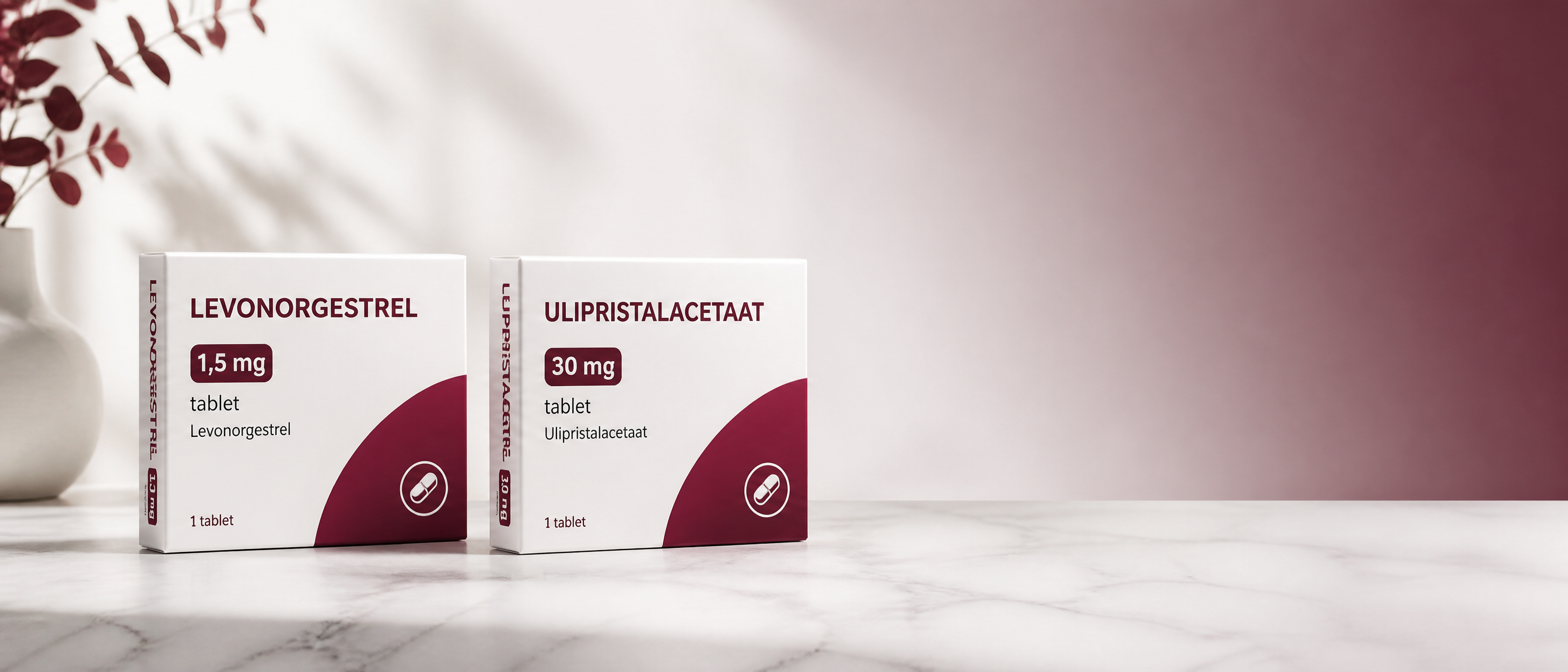 Kamagra vs Viagra vergelijking — twee medicijndozen naast elkaar op een apotheektafel
